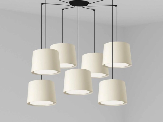 Φωτιστικό Οροφής Κρεμαστό Conga 64314-54-7LE27 max 15W ø50x35 Black-White Faro Barcelona