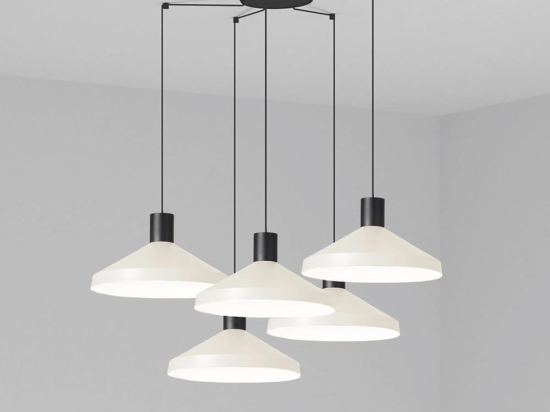 Φωτιστικό Οροφής Κρεμαστό Kombo 68596-5L ø40 E27 max 15W Beige Faro Barcelona