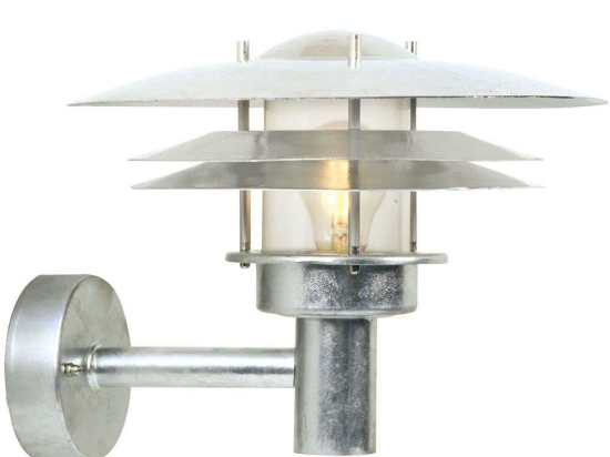 Φωτιστικό Τοίχου Amalienborg 10600219 37,5x26cm 1xE27 60W IP54 Steel Nordlux Ατσάλι,Πλαστικό