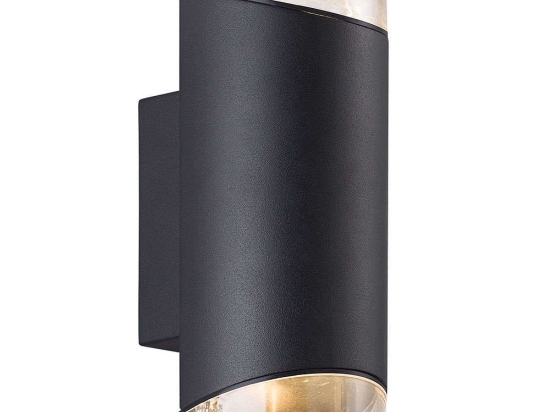 Φωτιστικό Τοίχου Arn Double 45481003 11x22cm 2xGU10 28W IP44 Black Nordlux Αλουμίνιο, Πλαστικό
