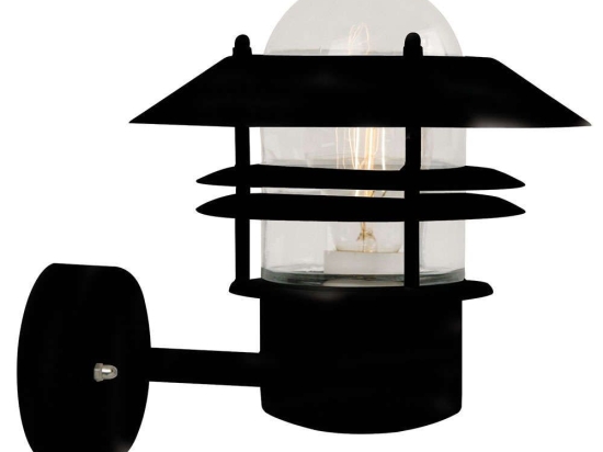 Φωτιστικό Τοίχου Blokhus Up 25011003 25x23cm 1xE27 60W IP54 Black Nordlux Μέταλλο,Γυαλί