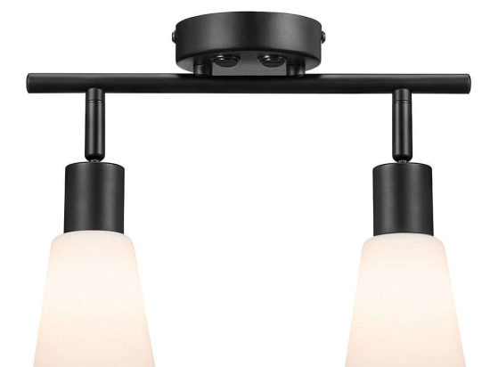 Φωτιστικό Τοίχου Cole 2 2112890003 28,5x17,6cm 2xE14 40W Black Nordlux Μέταλλο,Γυαλί