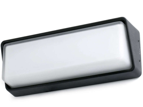 Φωτιστικό Τοίχου-Απλίκα Half 71537 30x7,9x11cm Led 1350lm 20W 3000K Dark Grey Faro Barcelona