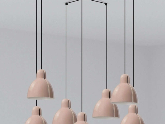 Φωτιστικό Οροφής Venice 64255-113-7L Φ20cm 7xE27 15W Pink Faro Barcelona