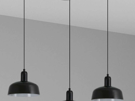 Φωτιστικό Οροφής Tatawin S 20340-117-3L 3xE27 15W Black Faro Barcelona
