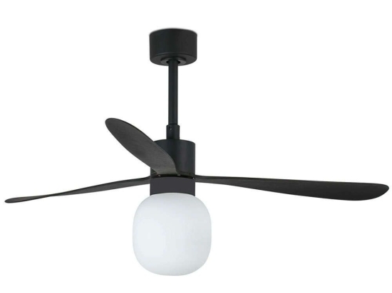 Ανεμιστήρας Οροφής Amelia 33761-26 Με Φως Dim Led 20W 2700K Και Τηλεχειριστήριο Φ132cm Black Faro Barcelona