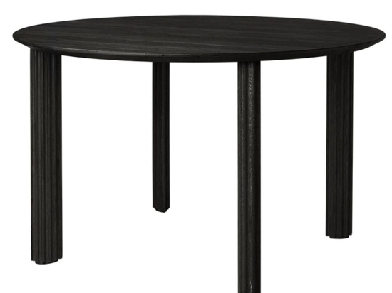 Τραπέζι Τραπεζαρίας Comfort Circle Ripples 5156C5156-1 Φ120x74,7cm Black Oak Umage Ατσάλι,Ξύλο,Mdf
