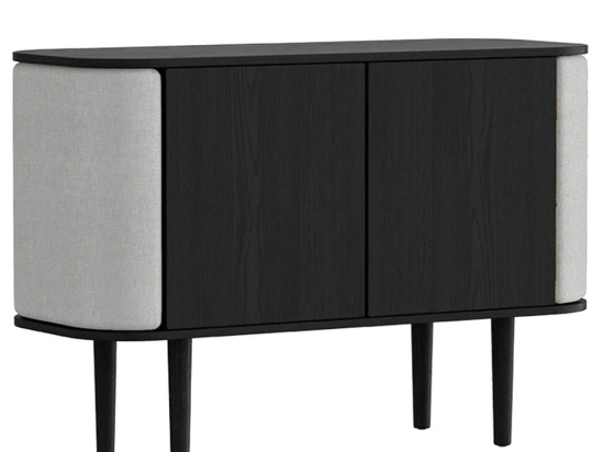 Μπουφές Treasures Horizons S 5106C709-03 109x43x75cm Black Oak-Light Grey Umage Ατσάλι,Ξύλο