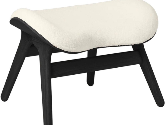 Σκαμπό Ottoman Teddy Bear 5105C5573-6 63x50x43cm Black Oak-White Umage