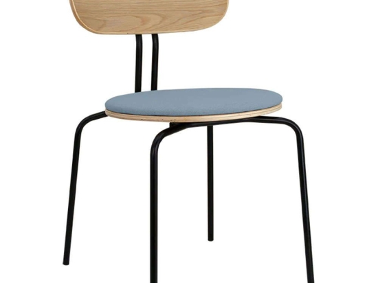 Καρέκλα Τραπεζαρίας Curious Black 5916-3C719-14 44,5x48x77,5cm Light Blue-Black Umage Ατσάλι,Polywood