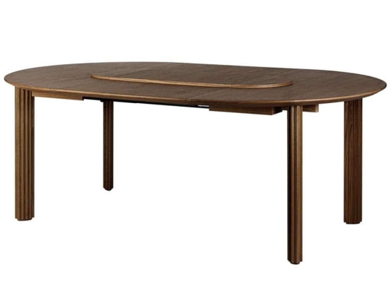 Τραπέζι Τραπεζαρίας Επεκτεινόμενο Comfort Circle Ripples 5857C5857-1 132/202x132x74,7cm Dark Oak Umage Ατσάλι,Ξύλο,Mdf