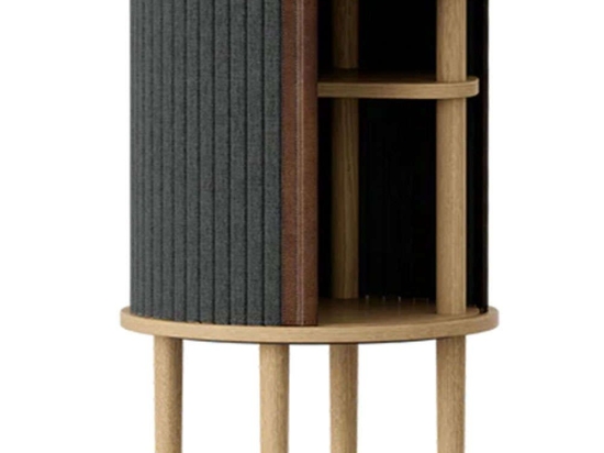 Τραπεζάκι Βοηθητικό Audacious Horizons S 5603C708-04 Φ38x59,3cm Oak-Dark Grey Umage