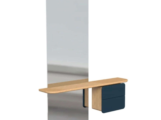 Καθρέπτης Τοίχου One More Look 5620C5620-4 78x15x118cm Oak-Petrol Umage Ατσάλι,Ξύλο
