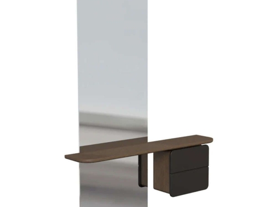 Καθρέπτης Τοίχου One More Look 5820C5620-2 78x15x118cm Dark Oak-Anthracite Umage Ατσάλι,Ξύλο