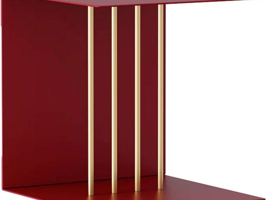 Ράφι Τοίχου Teaser 5008 30x30x30cm Red-Brass Umage