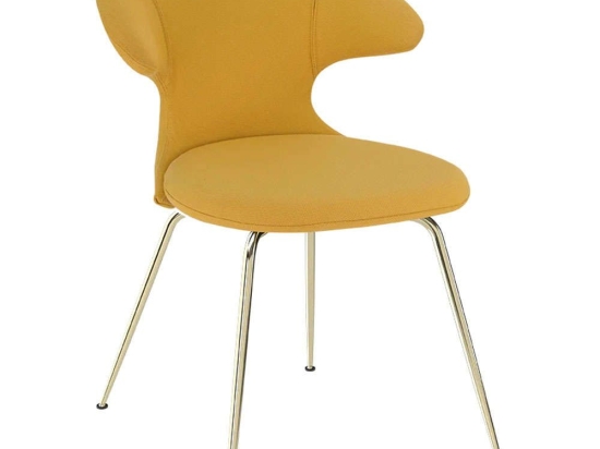 Καρέκλα Τραπεζαρίας Time Flies Horizons S 590-09C5901-1 57x59x83cm Yellow-Brass Umage Ατσάλι,Polyester
