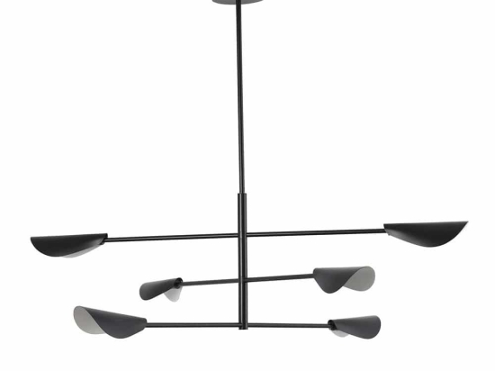 Φωτιστικό Οροφής Liggera 20079 136,8x92,8cm 6xG9 6W Black Faro Barcelona