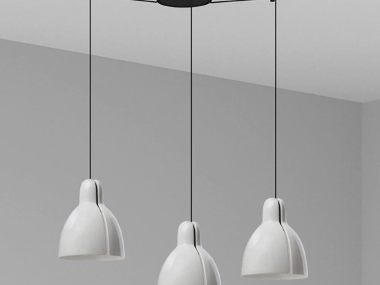 Φωτιστικό Οροφής Venice 64255-124-3L 3xE27 15W White Faro Barcelona