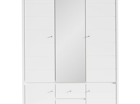 Ντουλάπα ρούχων τρίφυλλη Fansi pakoworld λευκό 153.5x55.5x211εκ