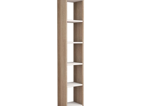 Βιβλιοθήκη Darco pakoworld μελαμίνης oak-λευκό 28.6x22x160εκ
