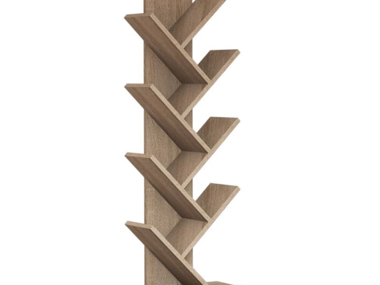 Βιβλιοθήκη Luptus pakoworld μελαμίνης oak 46x22x128.5εκ