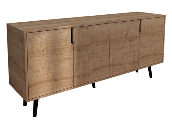 Μπουφές Sennan pakoworld μελαμίνης oak 180x45x80εκ