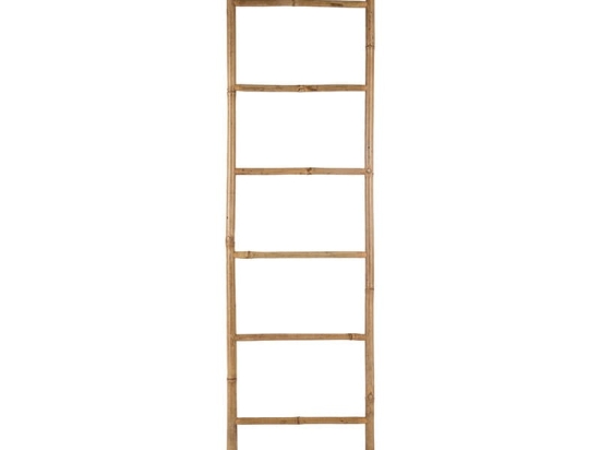 Σκάλα Natural pakoworld ξύλινη bamboo φυσικό 50x3x190,5εκ
