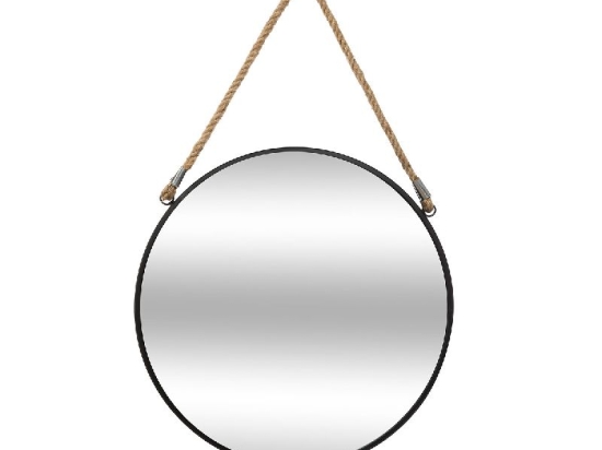 Καθρέπτης PWD-0074 pakoworld μέταλλο μαύρο 38x3x38εκ