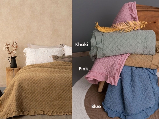 Κουβερλί Jocelyn Blue Palamaiki King Size 260x240cm Microfiber