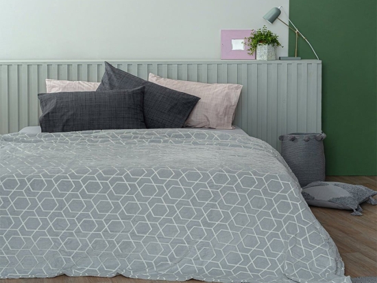 Κουβέρτα Luminous Dune Grey Palamaiki Υπέρδιπλo 220x240cm Flannel