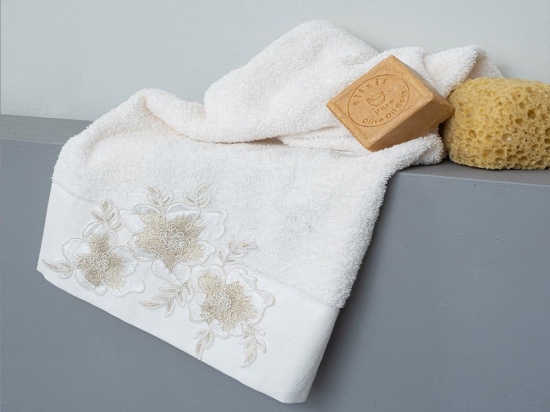 Πετσέτες Premium Gemma (Σετ 3τμχ) Ivory Palamaiki Σετ Πετσέτες 70x140cm 100% Βαμβάκι