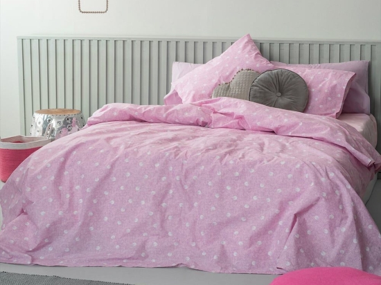 Σεντόνια Fleck (Σετ 3τμχ) Lilac Palamaiki Ημίδιπλο 170x260cm 100% Βαμβάκι