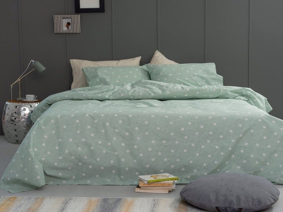 Σεντόνια Fleck (Σετ 4τμχ) Pistachio Palamaiki Υπέρδιπλο 240x260cm 100% Βαμβάκι