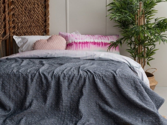 Κουβερλί Inez Denim Palamaiki Υπέρδιπλo 230x260cm Πολυέστερ
