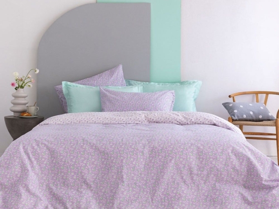Σεντόνια FL6190 (Σετ 3τμχ) Lila Palamaiki Ημίδιπλο 170x260cm 100% Βαμβάκι
