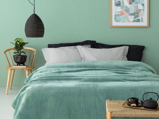 Κουβέρτα Dream Βελουτέ Green Palamaiki Ημίδιπλο 160x240cm Πολυέστερ