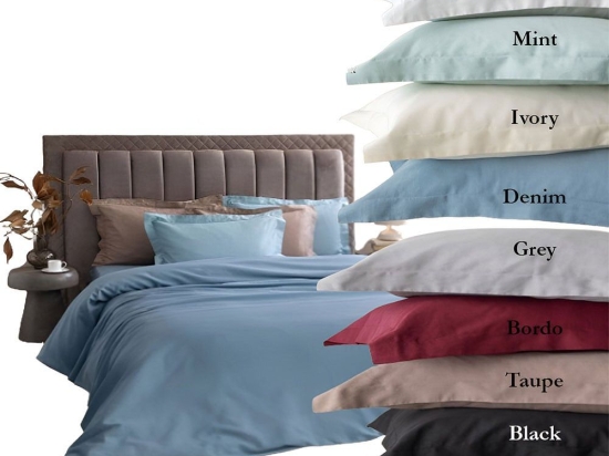 Σεντόνια Posh Sateen (Σετ 4τμχ) Black Palamaiki King Size 285x270cm 100% Βαμβακοσατέν