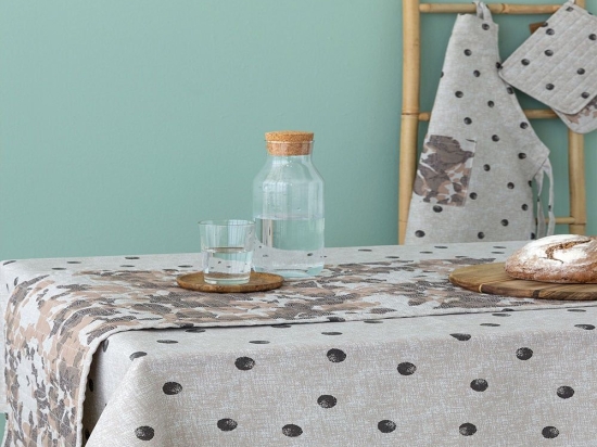 Τραπεζομάντηλο TAT19 Beige Palamaiki 140X220 Βαμβάκι-Πολυέστερ