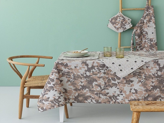 Τραπεζομάντηλο TAT20 Grey-Beige Palamaiki 140X220 Βαμβάκι-Πολυέστερ