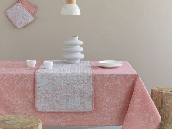 Τραπεζομάντηλο TAT18 Coral Palamaiki 140X220 Cotton-Polyester