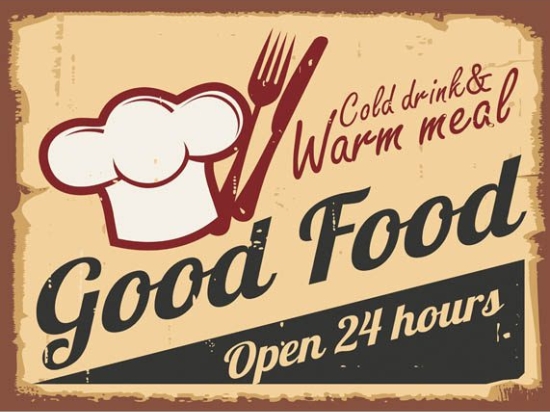 Vekrakis Πίνακας Ξύλινος “GOOD FOOD” 30Χ40Χ2 Μπεζ