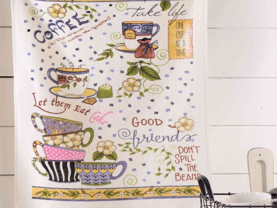 Ποτηρόπανο Tea & Cake Ρυθμός 50x70cm 100% Βαμβάκι