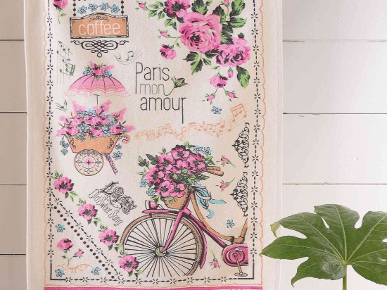 Ποτηρόπανο Paris Ρυθμός 50x70cm 100% Βαμβάκι