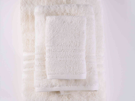 Πετσέτα Προσώπου Aria 7 Cream Ρυθμός Προσώπου 50x90cm 100% Βαμβάκι