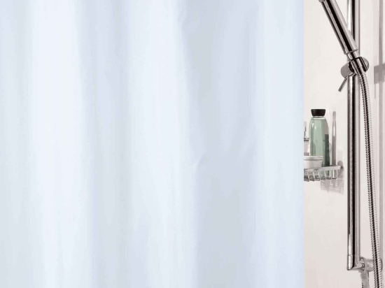 Κουρτίνα Μπάνιου Uni 02477.001 White 180X200cm Spirella 180Πx200Υ 180x200cm Πολυέστερ