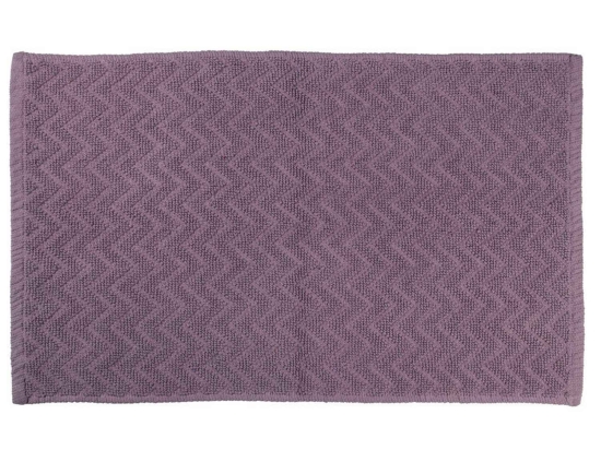 Πατάκι Μπάνιου Zig Zag 05576.001 Lila 50 X 80 50x80cm 100% Βαμβάκι