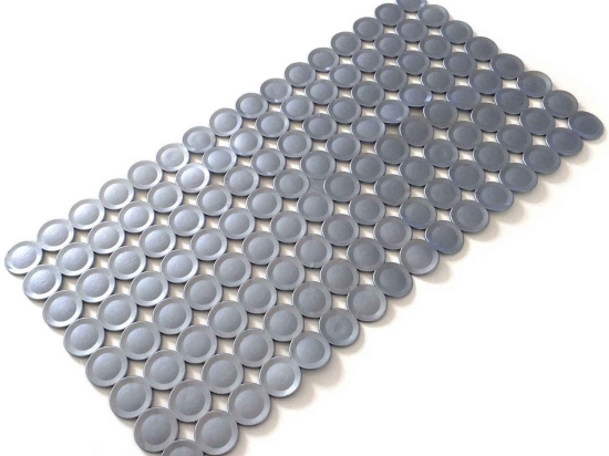 Πατάκι Αντιολισθητικό Disco 00241.002 Silver 34Χ68 34x68cm PVC