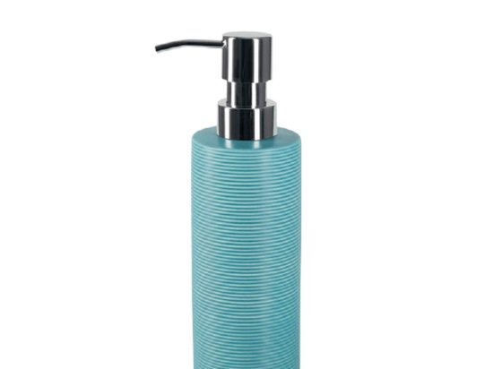 Δοχείο Κρεμοσάπουνου Tube Ribbed 03212.001 Aqua Spirella Κεραμικό