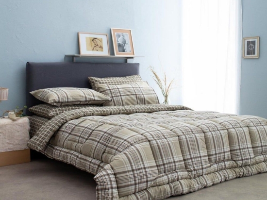 Πάπλωμα Sara-1 Beige Vesta Home Μονό 160x230cm 100% Silicon Ballfiber