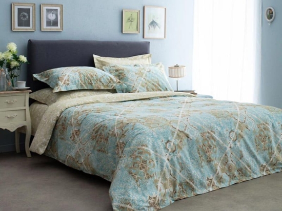 Παπλωματοθήκη Mistral-1 (Σετ 3τμχ) Turqoise Vesta Home King Size 260x240cm 100% Βαμβακοσατέν